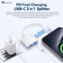 USB C Splitter 1 in 2 Out, Dual USB C Headphone and 60W Charger Adapter, Type C Audio Adapter with Fast Charging Dongle Compatible with iPhone 15,...