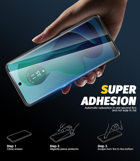 (3 Pack) Orzero Tempered Glass Screen Protector Compatible for Motorola Moto G 5G 2024, Protector De Pantalla Precise Front Camera Cutouts HD...