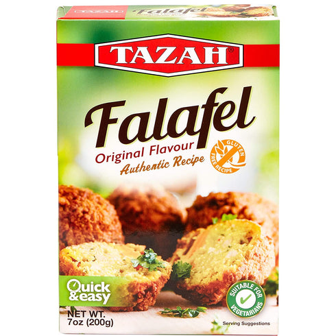 Tazah Falafel Mix 7oz (200g) Delicious Vegetarian Crunch Patties Powder Mix Lebanese Recipe...