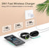 15W Fast Wireless Charger Pad Foldable 3 in 1 Travel Wireless Charging Station Kick for Samsung Galaxy S24 S23 FE S22 S21 S20/Note20/Z Flip Fold 6...