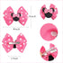3 Pairs Red White Mouse Ears Hair Bows Clips Hair Bow Cute Mice Ears Toddler Hair Accessories for Women Girls for Birthday Party Favor Halloween C...