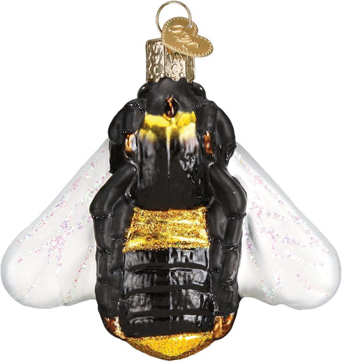 Old World Christmas Bee Collection Glass Blown Ornament for Christmas Tree, Bumblebee...