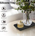Countertop Vanity Tray, Bathroom Silicone Shatterproof Tray, Soap and Sponge Holder for Kitchen Sink Toilet Tank Tray, Bathroom Trays for Counter,...