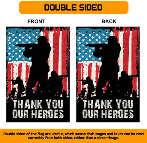 Memorial Day Garden Flag, Double Sided Outdoor 12x18 Inch Yard Decor American Soldier Patriotic 4th of July Decorations for Outside...