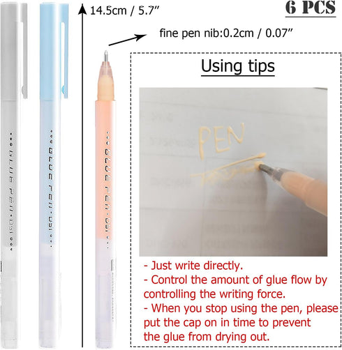 12 pcs Scrapbook Glue Pen Set, CNYMANY Quick Dry Crafting Fabric Liquid Glue Pen for Scrapbooking Card Making DIY Drawing Papercrafts...