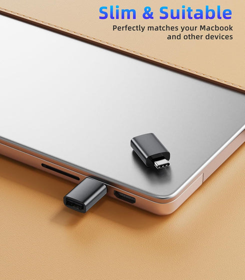 MoKo USB C to USB Adapter 10Gbps, USB C 3.2 Gen 2 Male to USB A Female Adapter Compatible with iPhone 15 Pro Max, MacBook Pro, iPad, iMac and Thun...