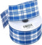 Homeford Plaid Checkered Wired Christmas Ribbon, 1-1/2-inch, 1.5", 10-Yard, 30-Foot, Royal Blue...