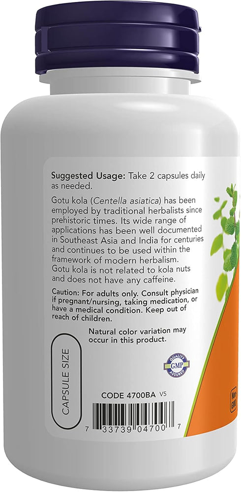 NOW Supplements, Gotu Kola (Centella asiatica) 450 mg, Herbal Supplement, 100 Veg Capsules...