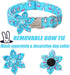 Dog Collar Easter Gift with Flower Tie, Rabbit Egg male Dog Collar with Safety Metal Buckle Adjustable Puppy Collars for Small Medium Large Boy & ...