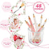 CHENGU 48 Pcs Half Pencils with Eraser Bridal Shower Pencils Mini Pencils Golf Pencils Rose Gold Heart Pencils White Pink Pre Sharpened Pencils We...