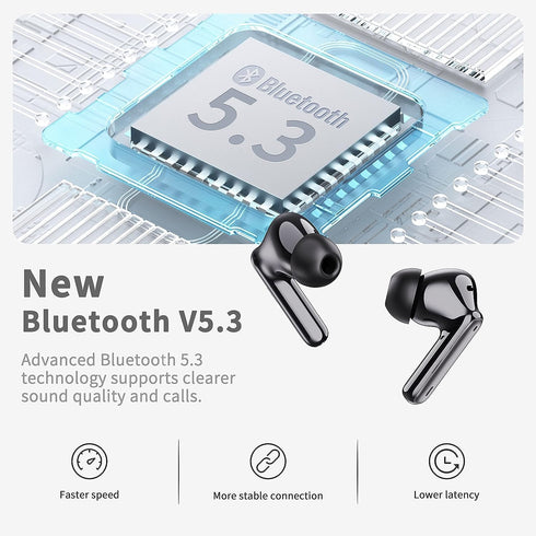 Wireless Earbuds, Bluetooth 5.3 Headphones 36Hrs Battery Life with Wireless Charging Case Deep Bass Ear Buds IPX7 Waterproof True TWS Earphones No...