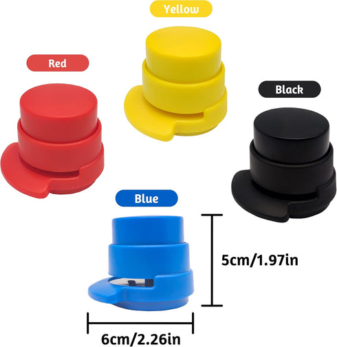 4 Pack Paper Stapler No Staples, 2-5 Sheet Staple-Free Stapler, Mini Portable Stapleless Stapler for Home School Office, Desktop Needleless Staple...