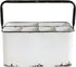 Creative Co-Op Distressed White Metal Caddy with 6 Compartments...
