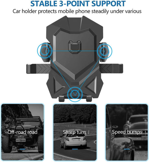 Phone Holder for Car,Universal Long Neck Car Mount Holder Compatible with iPhone Xs XS Max XR X 8 8 Plus 7 7 Plus S10 S9 S8 S7 S6 LG and More...