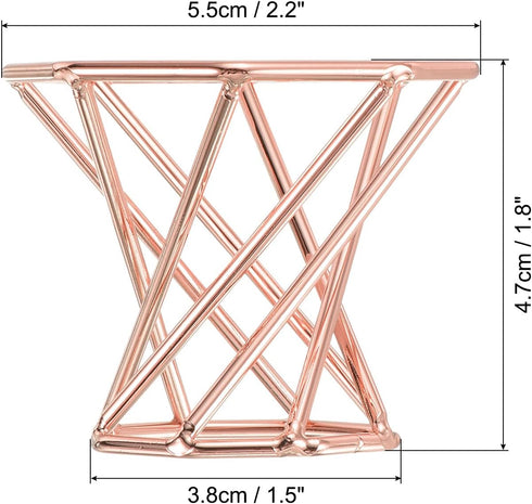PATIKIL Air Plant Holder, 6 Pack Tillandsia Pot Base Container Metal Air Plant Rack Indoor Planter Stands for Home, Rose Gold...