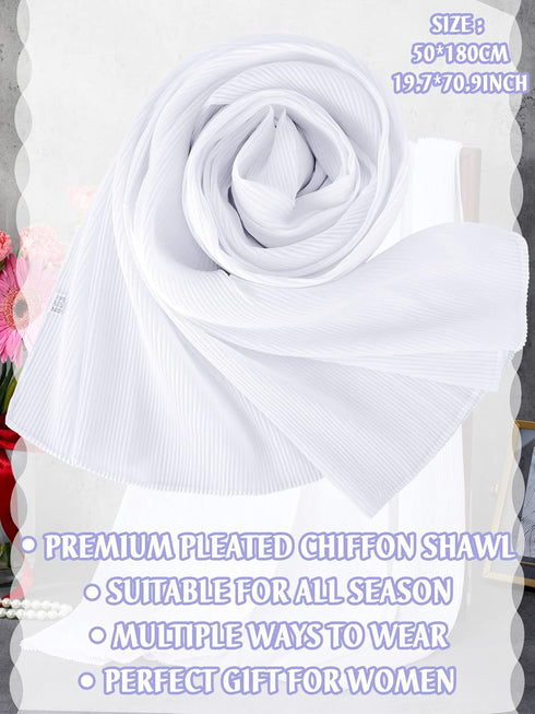 Women Shawl Chiffon Sheer Scarf Long Sun Proof Shawl Wrap Bridal Evening Soft Wrap Scarf for Women Girls...