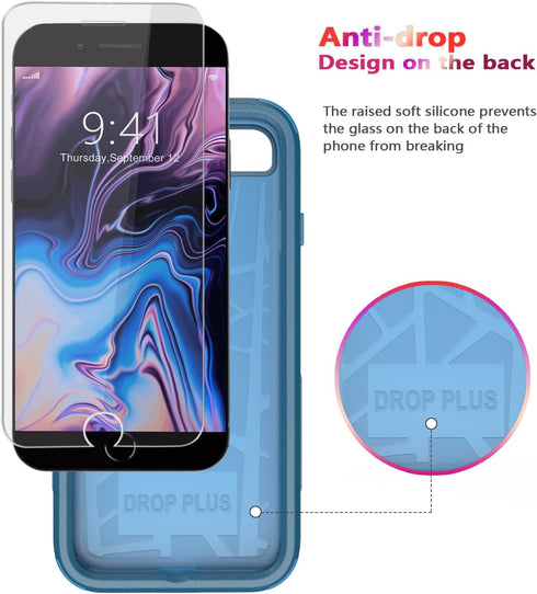 Diverbox Designed for iPhone 8 Plus case iPhone 7 Plus case with Screen Protector Heavy Duty Shockproof Shock-Resistant Cases for Apple iPhone 8 /...