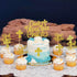 JeVenis 25 PCS Glittery Gold Bless this Child Cross & Cake Toppers - Baptism Cupcake Decorations...