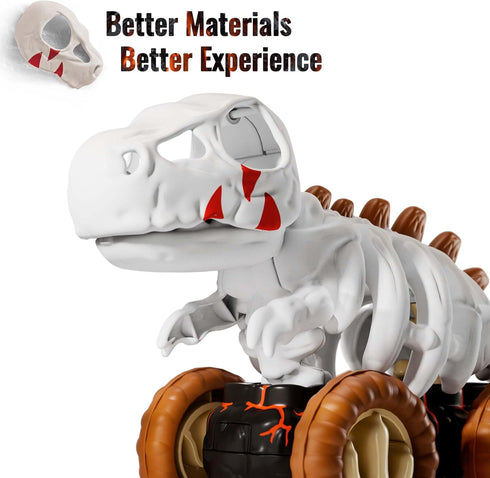 iPlay, iLearn ???????? ?????? Dinosaur Monster Truck Toys for Toddlers 1-3, Skeleton Pull Back Dino Car for Kids 2-4 Year, Boy Cool T-Rex Fossil V...