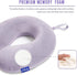 Travel Pillow Memory Foam for Airplanes - Neck Pillow for Traveling, Car, Home, Flight Pillow for Sleeping with Attachable Snap Strap Soft Washabl...