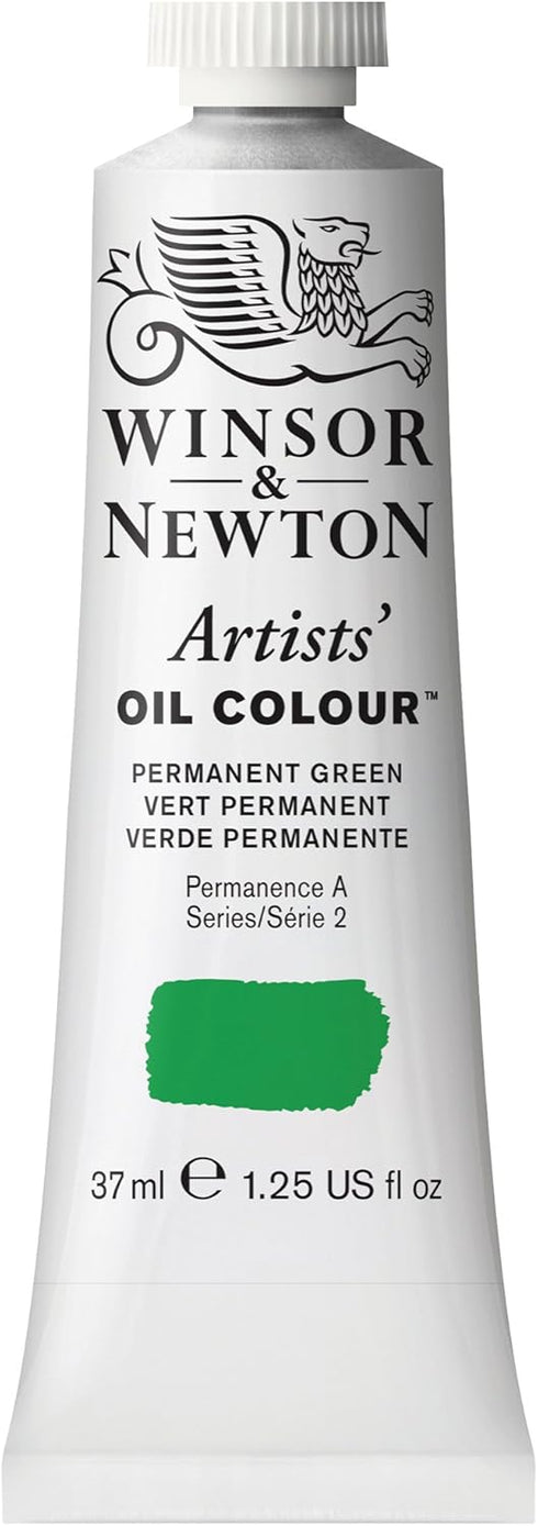 Winsor & Newton Artists' Oil Color, 37ml (1.25 oz) Tube, Permanent Green...