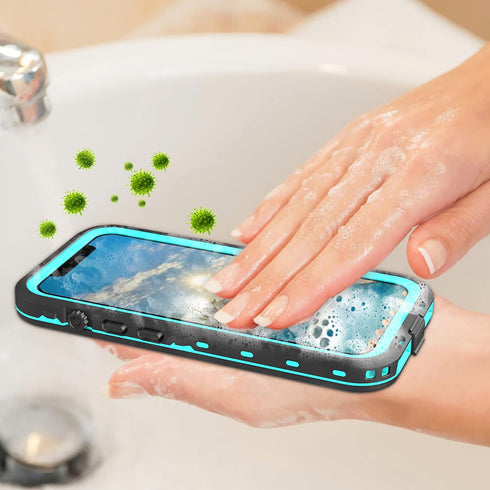 iPhone 13 Waterproof Case -iPhone 13 Full Body 360° Protective Case Shockproof Dustproof IP68 Waterproof Phone Case for iPhone 13 with Built in sc...