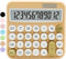 White Calculator, UPIHO Beige Standard Calculator 12 Digit with Large LCD Display and Big Buttons,White Gold Office Accessories for Women Desk,Cut...