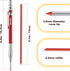 Enhon 2mm Mechanical Carpenter Pencil Set with 12 Marker Refills and Sharpener, Woodworking Marking Tool Solid Deep Hole Construction Pencil, Exte...