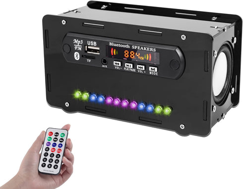 DIY Bluetooth-Compatible Speaker Kit, DIY FM Radio Soldering Project USB Mini Home Sound Amplifier DIY Electronics Kit with Digital Display and Co...