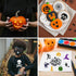 60 Pieces Small Halloween Stencils, 3x3in Reusable Happy Halloween Pumpkin Paint Stencil for Painting on Wood Ornaments Wood Slice DIY Crafts Fabr...