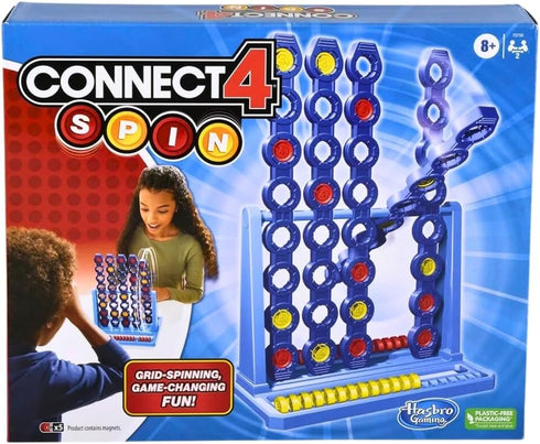 Hasbro Gaming Connect 4 Spin Game, Features Spinning Connect 4 Grid, 2 Player Board Games for Family and Kids, Strategy Board Games, Ages 8 and Up...