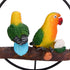 Hanging Parrot Sculpture, Parrot Statue On Metal Ring Garden Bird Hanging Chain Statue Decor for Patio Home Garden...