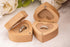 Strova Heart Shaped Wooden Ring Box for Wedding Rings – Set of 2 with Engraved Mr. & Mrs. Lettering – Ring Bearer Box for Display or Personal Orga...