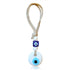 White Evil Eye Wall Glass Hanging Car Charm Ornament Accessory for Rear View Mirror...