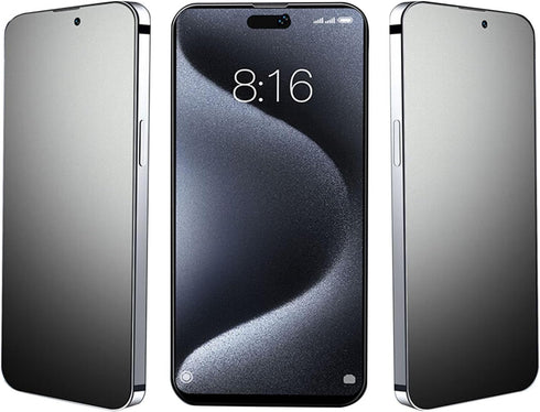 3 Pack Matte Privacy Screen Protectors for iPhone 15 Pro Tempered Glass Anti-Spy Tempered Glass 9H Anti-Glare Anti-Fingerprint Privacy Protective ...
