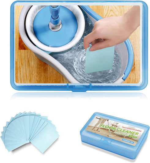 Floor Cleaner Sheets for Mopping Concentrated Multi-Surface Cleaner for Non Stubborn Stains, Multifunction Cleaning tablets Sheets, Portable box F...