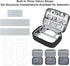 Large Capacity Electronics Accessories Organizer Travel Case with Adjustable Divider Waterproof Leather Cord Organizer Case Shockproof Tech Organi...