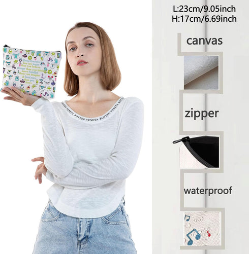 WZMPA Mike & Sully Cosmetic Bag Boo & Roz & Celia Fans Gift You Are Braver Stronger Beautiful Than You Know Monsters Makeup Zipper Pouch Bag Mike ...