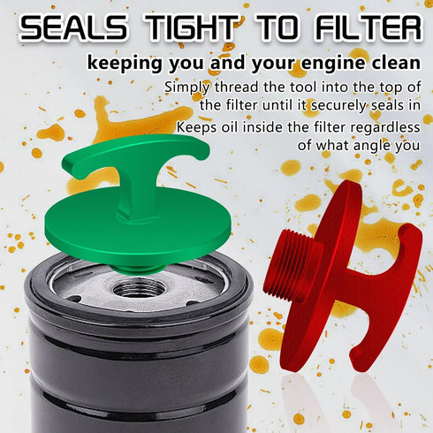 2 Pack Oil Filter Plug Tool-Aluminum Alloy,Oil Filter Plug Cap Off Tool Compatible with Dodge Ram 05083285AA MO285 Turbo Diesel 5.9L 6.7L for Cumm...