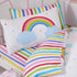 Rainbow Sky Striped Junior Toddler Bed Fitted Sheet and Pillowcase Set...