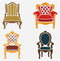 FINGERINSPIRE Armchair Painting Stencil 11.8x11.8 inch 4 Styles Reusable Chair Drawing Template Reusable PET Hollow Out Painting Stencil for DIY A...