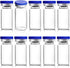 20ml Sealed Empty Vials for Injection, Transparent Glass Vials Self-Healing Injection Port, Liquid Sample Storage Vial with Caps(10pcs)...