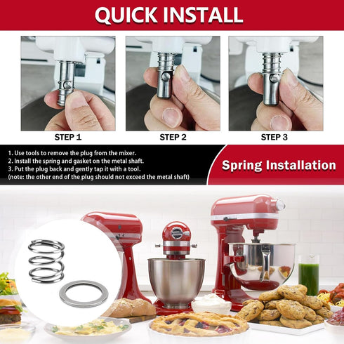 Spring and washer for KitchenAid Mixers - 304 Stainless Steel Kitchenaid Mixer Parts Replacement...