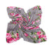 Galabloomer Newborn Receiving Blanket Headband Set Baby Flower Rose Swaddle with Big Bow (Gray)...