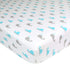 American Baby Company Fitted Crib Sheet 28" x 52", Soft Breathable Neutral 100% Cotton Jersey Sheet, Aqua Whales, for Boys and Girls, Fits Crib an...