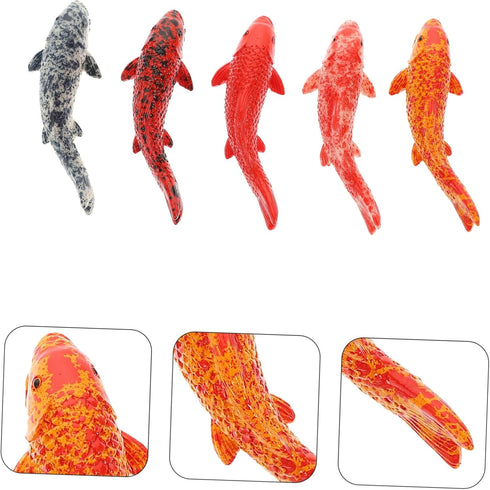 20Pcs Fish Shape Resin Fish Illustration Aquarium Supply Paper Cup Small Fish Fish Tank Supplies Fake Fish top hat Small Decorations Luminous Fish...
