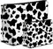 2Pcs Makeup Bag,Travel Makeup Bag,Makeup Bags for Women,Makeup Brush Bag,Large Capacity Cosmetic Bag,Waterproof and Durable-Black White Cow Wester...