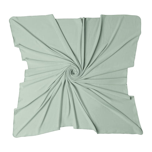 Konssy Baby Girl Newborn Receiving Blanket with Headband Set Baby Swaddle Nursery Swaddle Wrap(Light Green)...