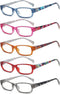 Eyekepper 5-Packs Metalless Design Reading Glasses for Women Screwless Spring Hinges Ladies Readers +1.0...