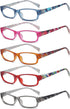 Eyekepper 5-Packs Metalless Design Reading Glasses for Women Screwless Spring Hinges Ladies Readers +1.0...